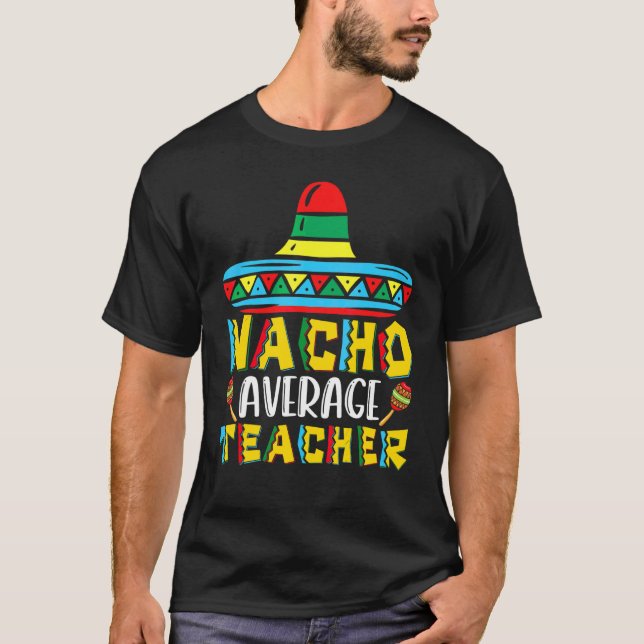 Camiseta Nacho Média De Professora Cinco De Mayo Para Mulhe (Frente)