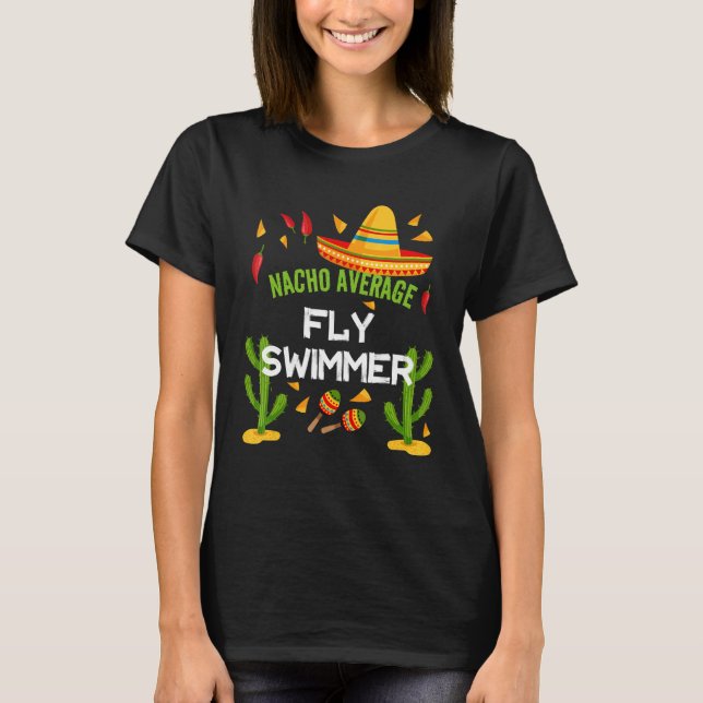 Camiseta Nacho Média de Voo Swimmer Cinco De Mayo (Frente)
