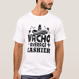 Camiseta Nacho Média do Caixa Figurino Engraçado Teller Fie