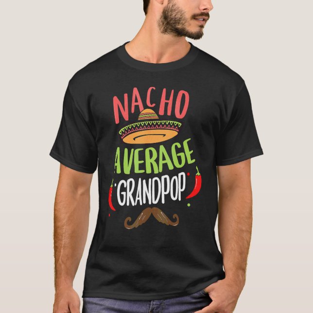 Camiseta Nacho Média do Vovô Mexicano Cinco de bigode M (Frente)
