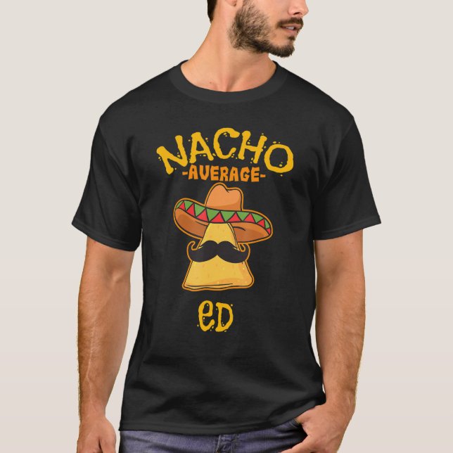 Camiseta Nacho Média Ed Nome Personalizado Taco (Frente)