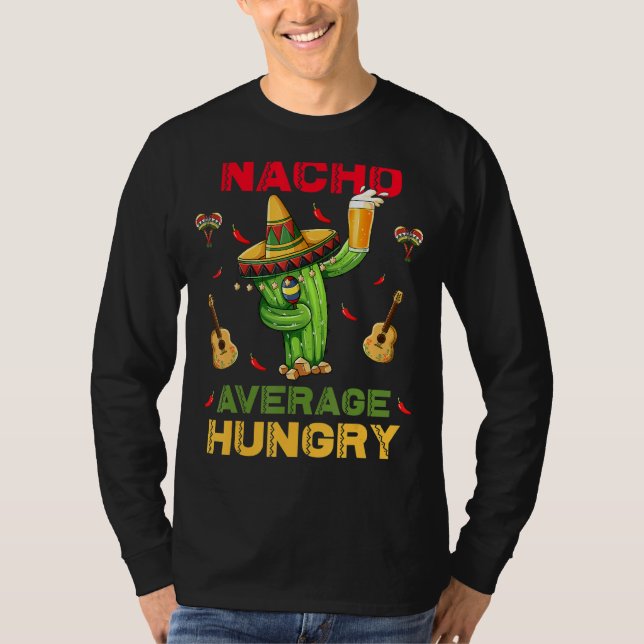 Camiseta Nacho Média Faminta Cinco De Mayo Partido Mexicano (Frente)