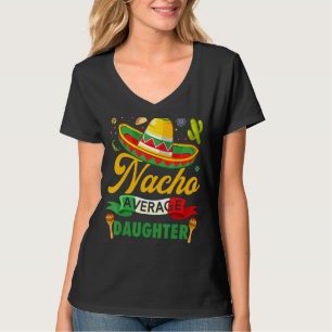 Camiseta Nacho Média Filha Sombrero Mexicano Cinco De M