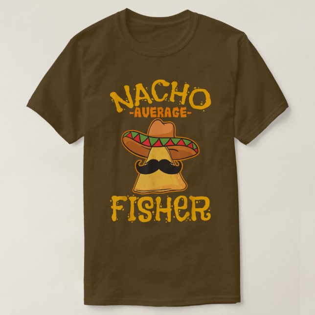 Camiseta Nacho Média Fisher Nome Personalizado Funny Taco (Frente do Design)