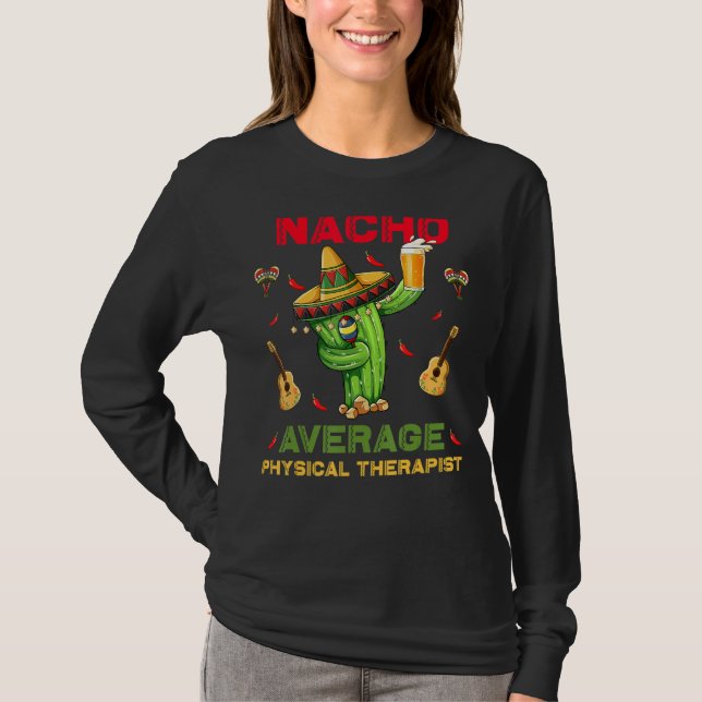 Camiseta Nacho Média Física Terapista Gnomos Cinco De Mães (Frente)