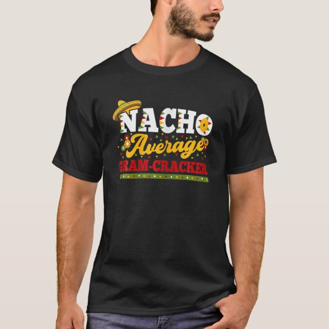 Camiseta Nacho Média Gram-Cracker Mexicano Hat Fiesta Cinc (Frente)