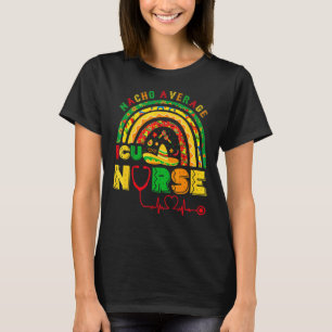 Camiseta Nacho Média Icu Enfermeiro Rainbow Cinco De Mayo M