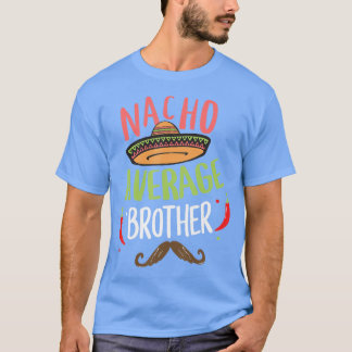 Camiseta Nacho Média Irmão Mexicano Mustache Cinco Mães