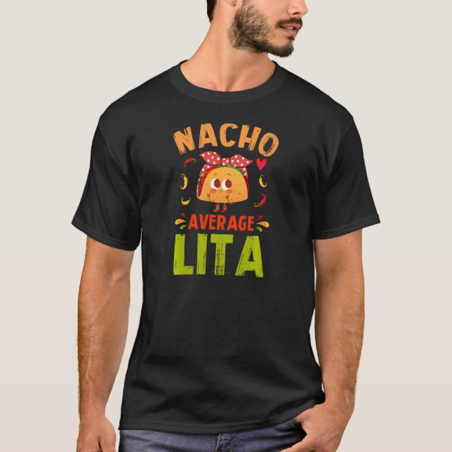 Camiseta Nacho Média Lita Taco Mexicano Avô M (Frente)