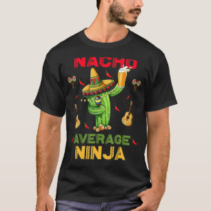 Camiseta Nacho Média Ninja Gnomo Cinco De Mayo Mexicano Pa