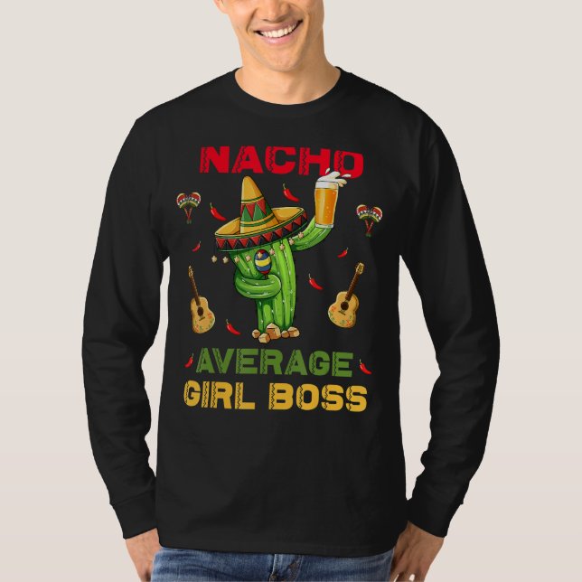 Camiseta Nacho Média Rapariga Chefe Cinco De Mayo Parte Mex (Frente)
