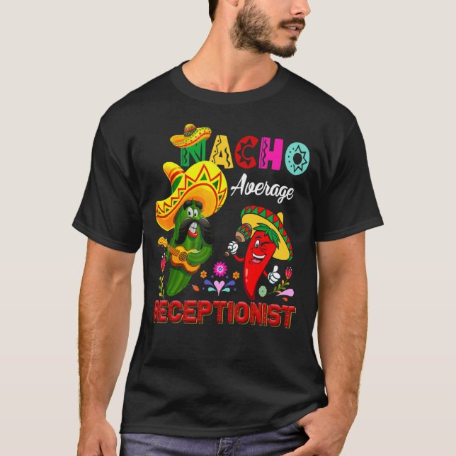 Camiseta Nacho Média Recepcionista Cactus Chili Sombrero (Frente)
