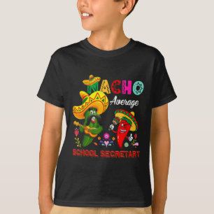 Camiseta Nacho Média Secretária da Escola Funny Cactus Chil