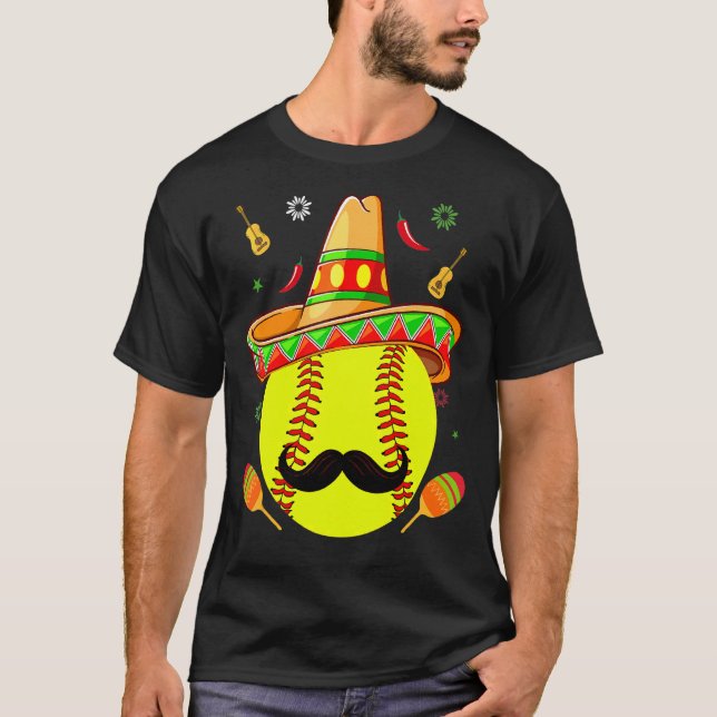 Camiseta Nacho Média Softball Mexicano Cinco De Mayo Fath (Frente)