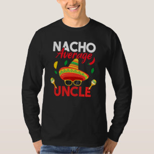 Camiseta Nacho Média Tio Engraçado Cachorro Cara Sombrero