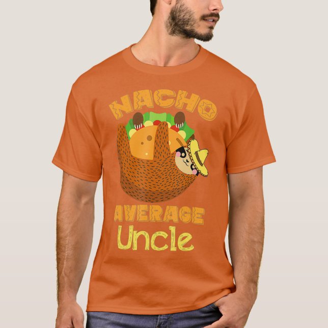 Camiseta Nacho Média Tio Nacho Day Funny Taco Sloth (Frente)