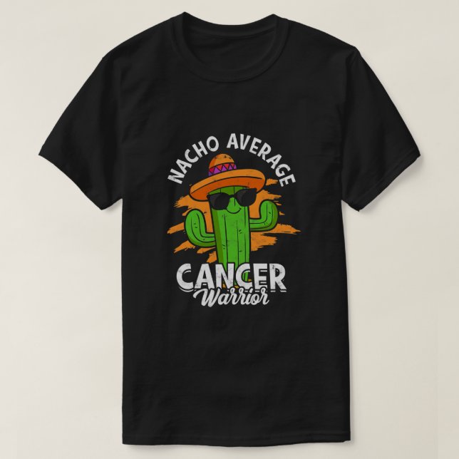 Camiseta Nacho médio guerreiro cancer - Lutando Cancer Sur (Frente do Design)