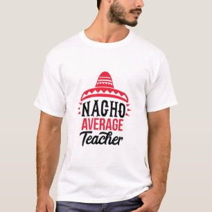 Camiseta Nacho Sua Média de Professora Sombrero Typografia