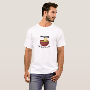Camiseta Nachos, A Salada Mexicana - Camisa-T Básica Mascul