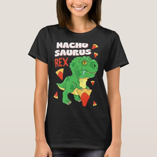 Camiseta Nachosaurus Dinossaur Baby Rex Nacho Pun Cinco De  (Frente)