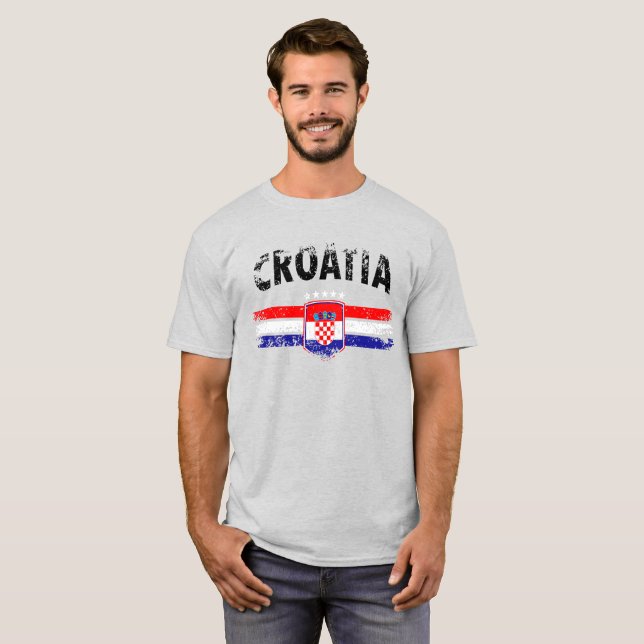 Camiseta Nacional - Camiseta-T Croácia (Frente Completa)