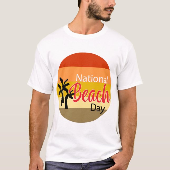 Camiseta nacional do dia da praia (Frente)