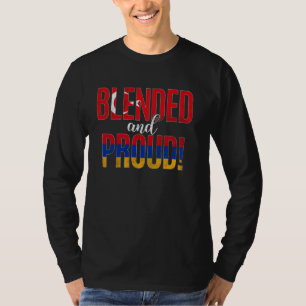 Camiseta Nacionalidade Mistura E Orgulhosa Metade Da Meia-A