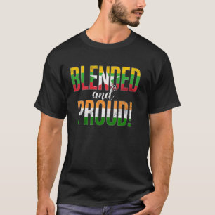 Camiseta Nacionalidade Misturada E Orgulhosa, Meio-Marinho