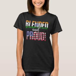 Camiseta Nacionalidade Misturada E Orgulhosa Metade Da Índi