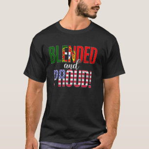 Camiseta Nacionalidade Misturada E Orgulhosa Metade Da Meta