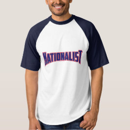 Camiseta Nacionalista - branco e azul vermelhos