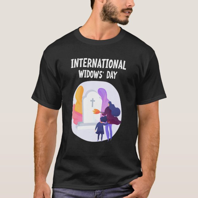 Camiseta Nações Unidas sobre o Dia Internacional da Viúva (Frente)