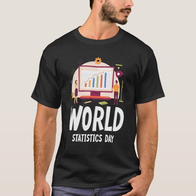 Camiseta Nações Unidas sobre o Dia Mundial das Estatísticas (Frente)