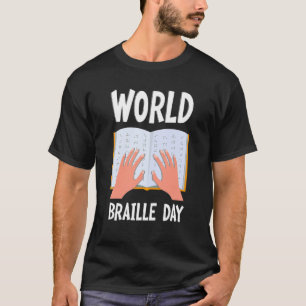 Camiseta Nações Unidas sobre o Dia Mundial do Braille