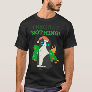 Camiseta Nada a lamentar Natal Gato Perfeito