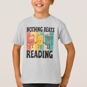 Camiseta Nada bate na leitura Engraçado Livro