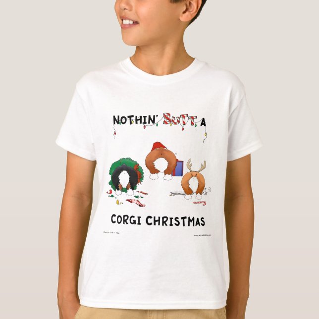 Camiseta Nada de Bumbum A Corgi Natal (Frente)
