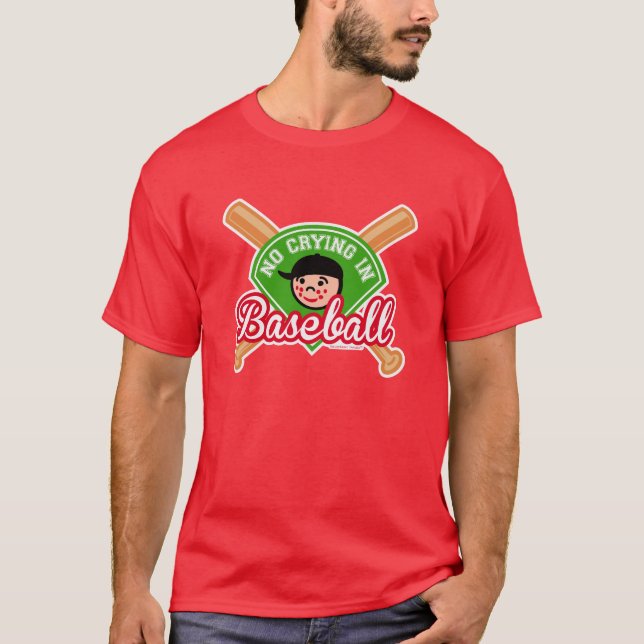 Camiseta Nada de Choro no Basebol - Morcegos brancos (Frente)
