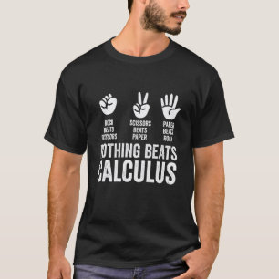Camiseta Nada Derrota Pedra Papel Tesoura de Cálculo Engraç