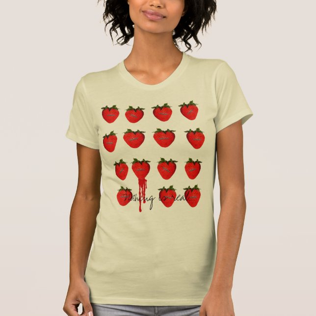 Camiseta "Nada é real…" Strawberry Fields para sempre (Frente)