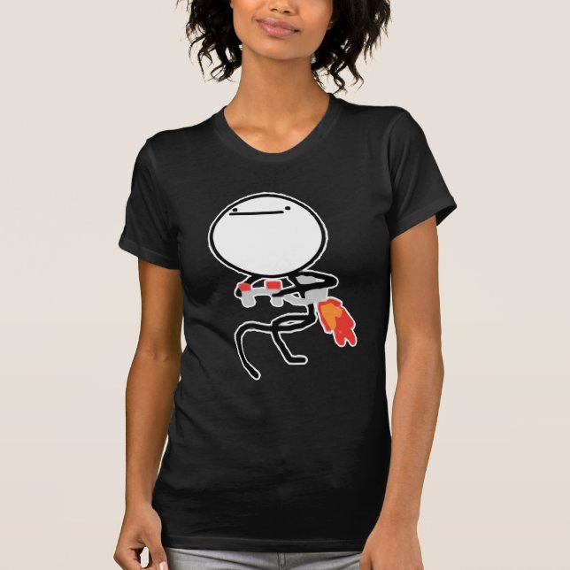 Camiseta Nada fazer aqui Rage cara Meme (Frente)