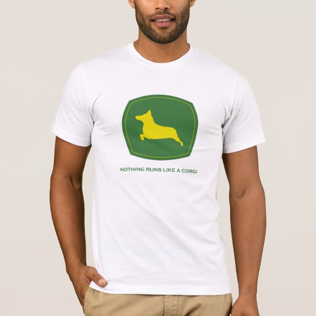 Camiseta Nada funciona como um t-shirt dos homens do Corgi (Frente)