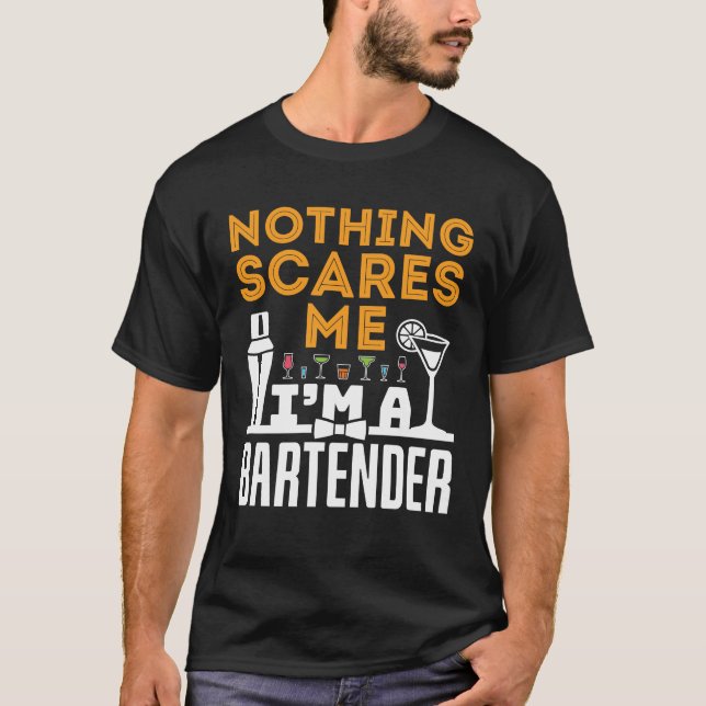 Camiseta Nada me assusta, sou barman (Frente)