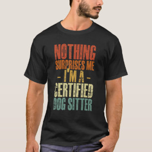 Camiseta Nada Me Surpreende Pet Sentando Humor Para Cão S
