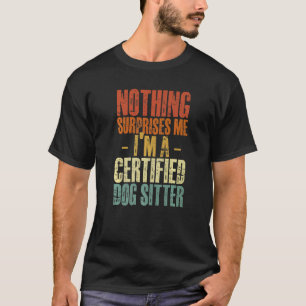 Camiseta Nada Me Surpreende Pet Sentando Humor Para Cão Si