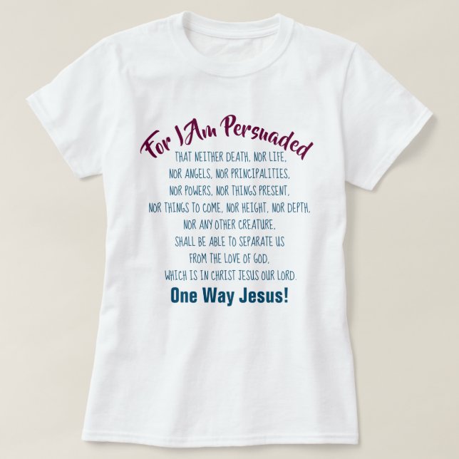 Camiseta Nada pode separar-nos do cristão do amor dos (Frente do Design)