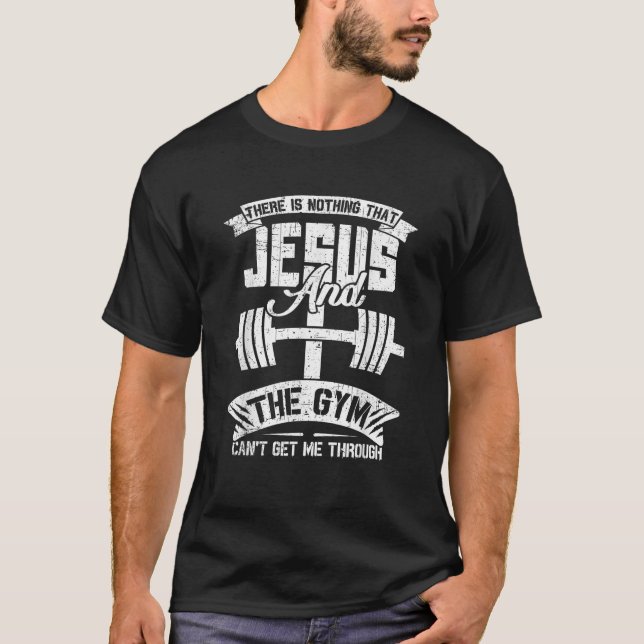 Camiseta Nada que Jesus e a academia possam me levar atravé (Frente)