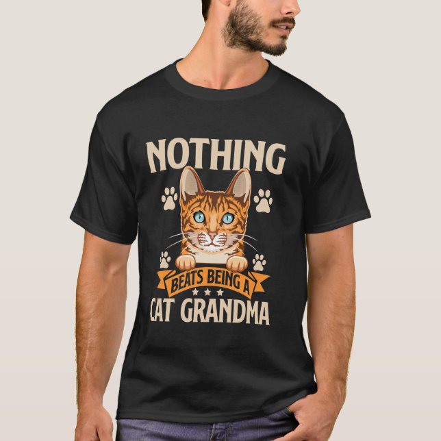 Camiseta Nada Supera Ser uma Avó de Gato (Frente)