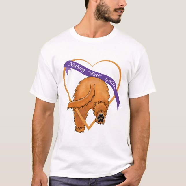 Camiseta Nada termina o T roxo dourado da bandeira (Frente)