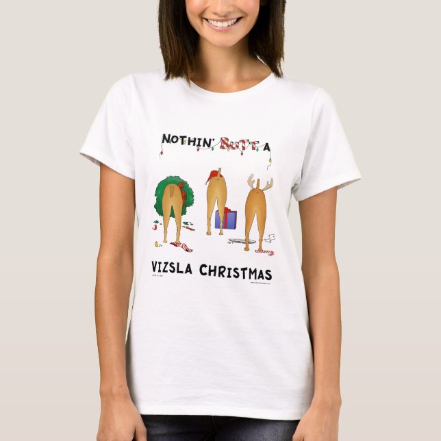 Camiseta Nada termina um Natal de Vizsla (Frente)